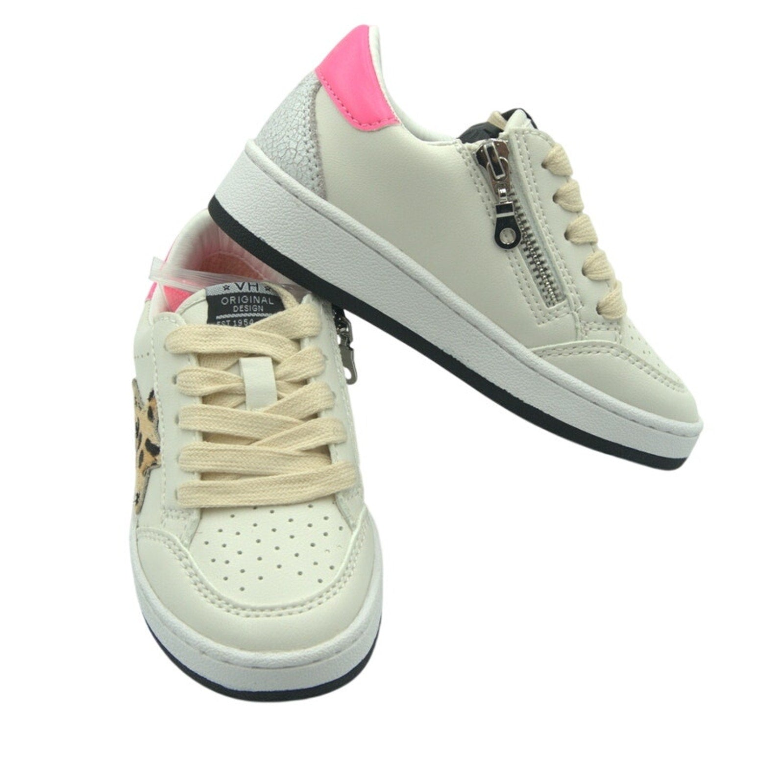 NIB Vintage Havana VHK White Leopard Multi Sneakers – Girls Size 11