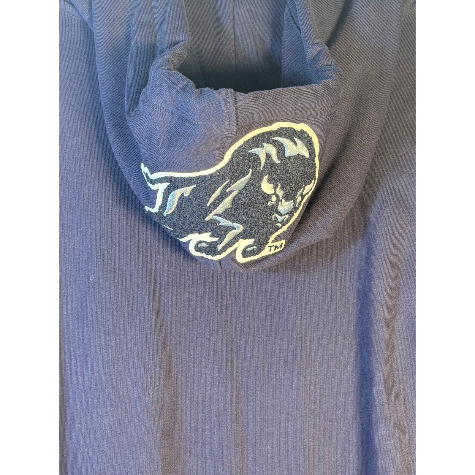 Campus Crew Howard University Bison men's navy pullover hoodie with front logo and comfortable fit, size large, new with tags.