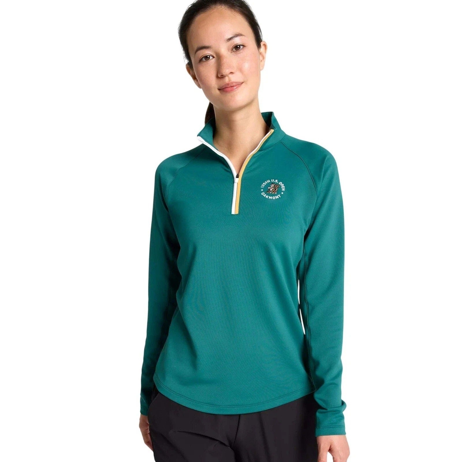 Walter Hagen P11 US OPEN 125TH OAKMONT 1/4 ZIP Women's Medium | Forest Green