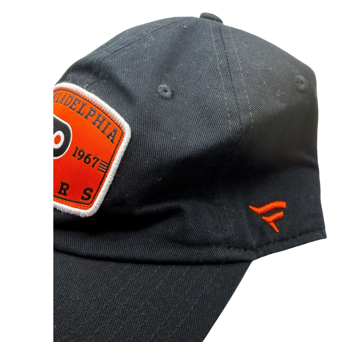 Philadelphia Flyers Fanatics black adjustable NHL hat cap, one size, with team logo and classic design.