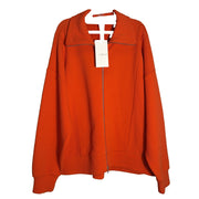 Women's CALIA Elevate full zip textured sweatshirt in fresh red, size XL, showcasing the stylish, comfortable design.