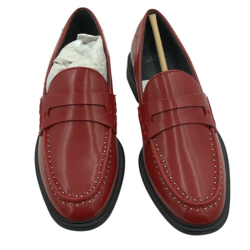 NIB Franco Sarto A-Eden Studded Flats – Women’s Size 7.5M – Red