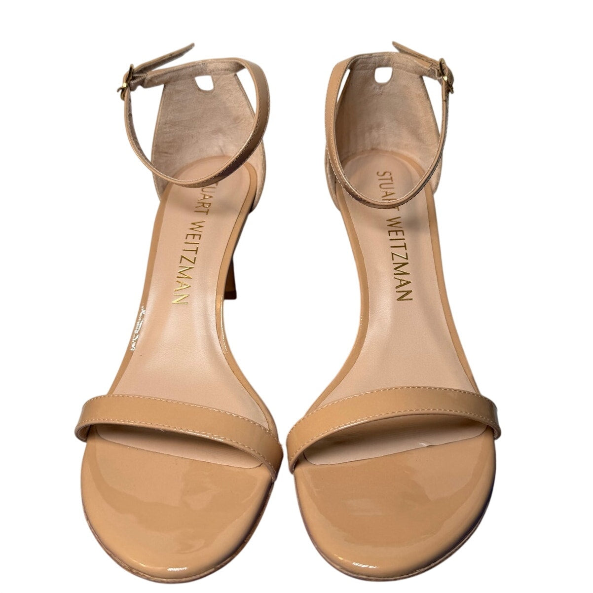 Stuart Weitzman Nearlynude 75 Block Heel Sandals – Women’s Size 10
