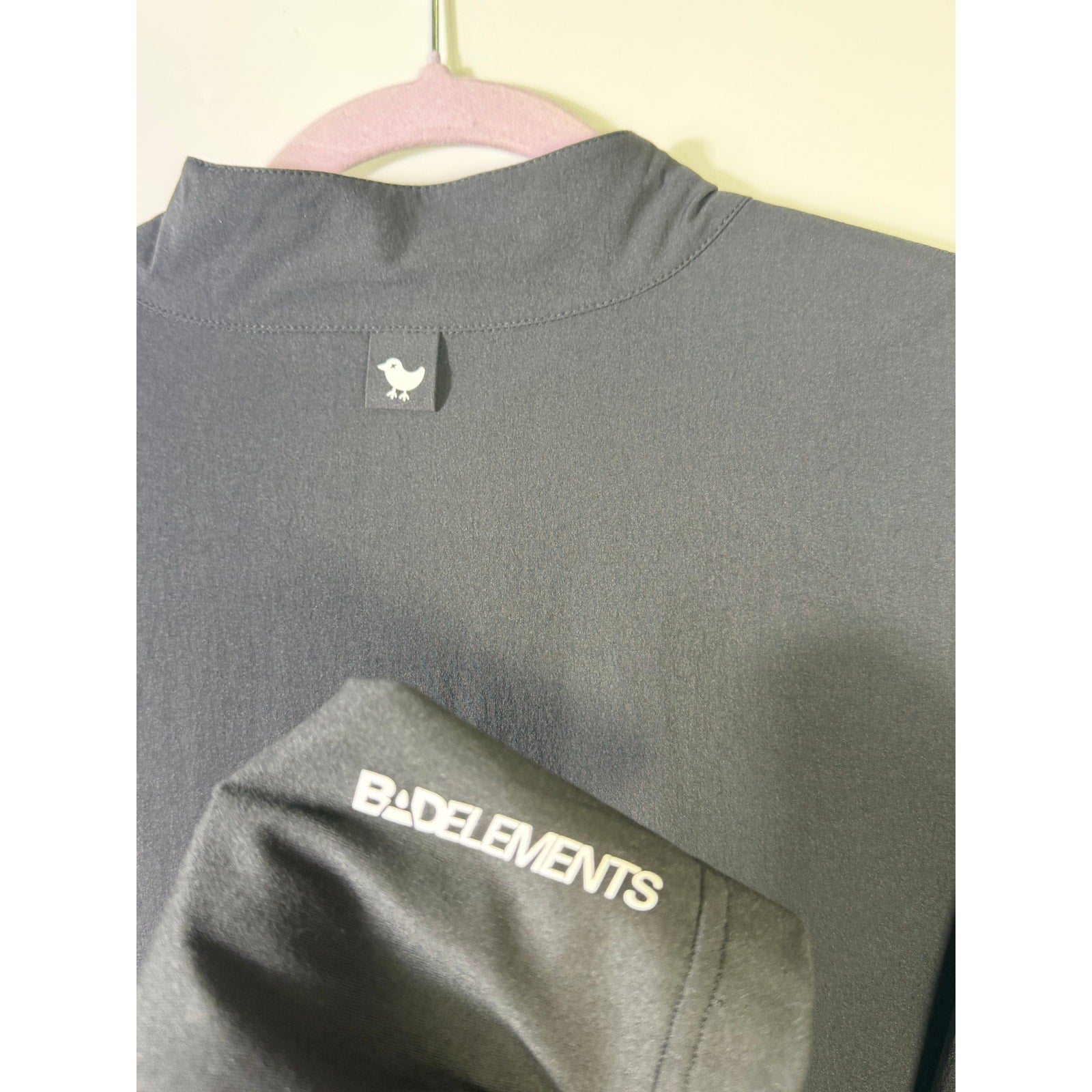 Black Bad Birdie Mechanism quarter zip sweatshirt for men, size XL, with a sleek design and comfortable fit.