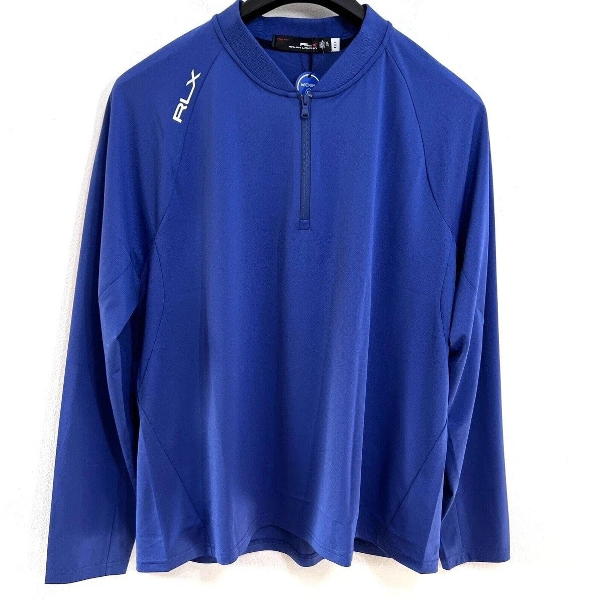 RLX Ralph Lauren Slim Fit Performance 1/4 Zip Pullover – Men’s XL – Navy Blue