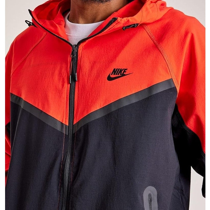 Nike Tech Woven Jacket Windbreaker Men’s Size 2XL Red/Black Full Zip Jacket