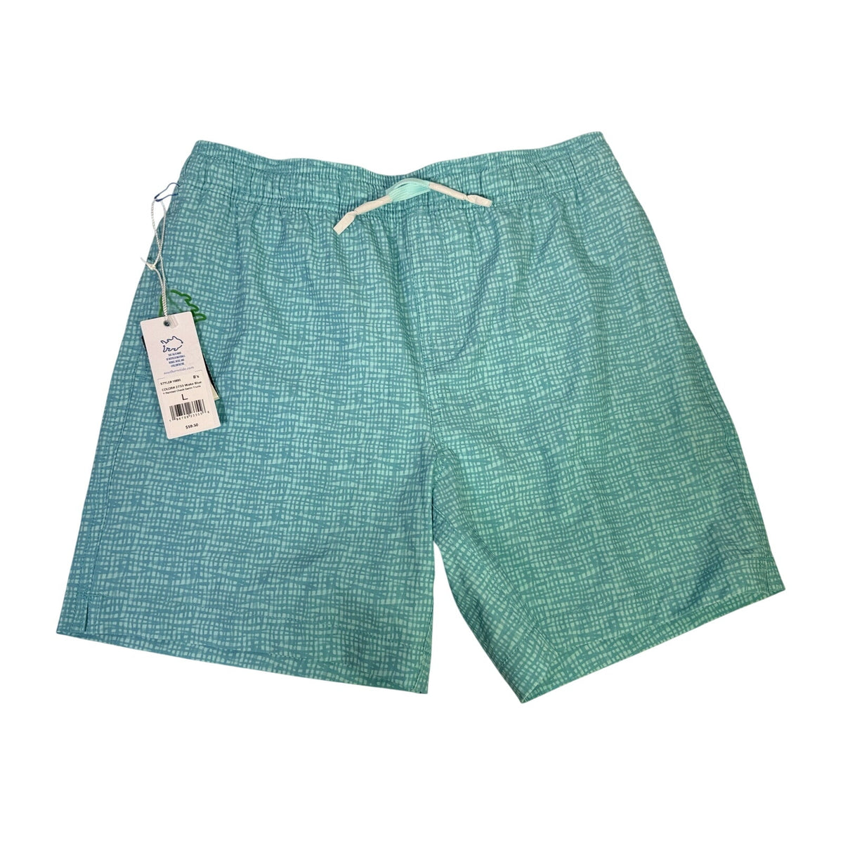 Southern Tide Boys Size Large Wake Blue Printed Performance Shorts NWT