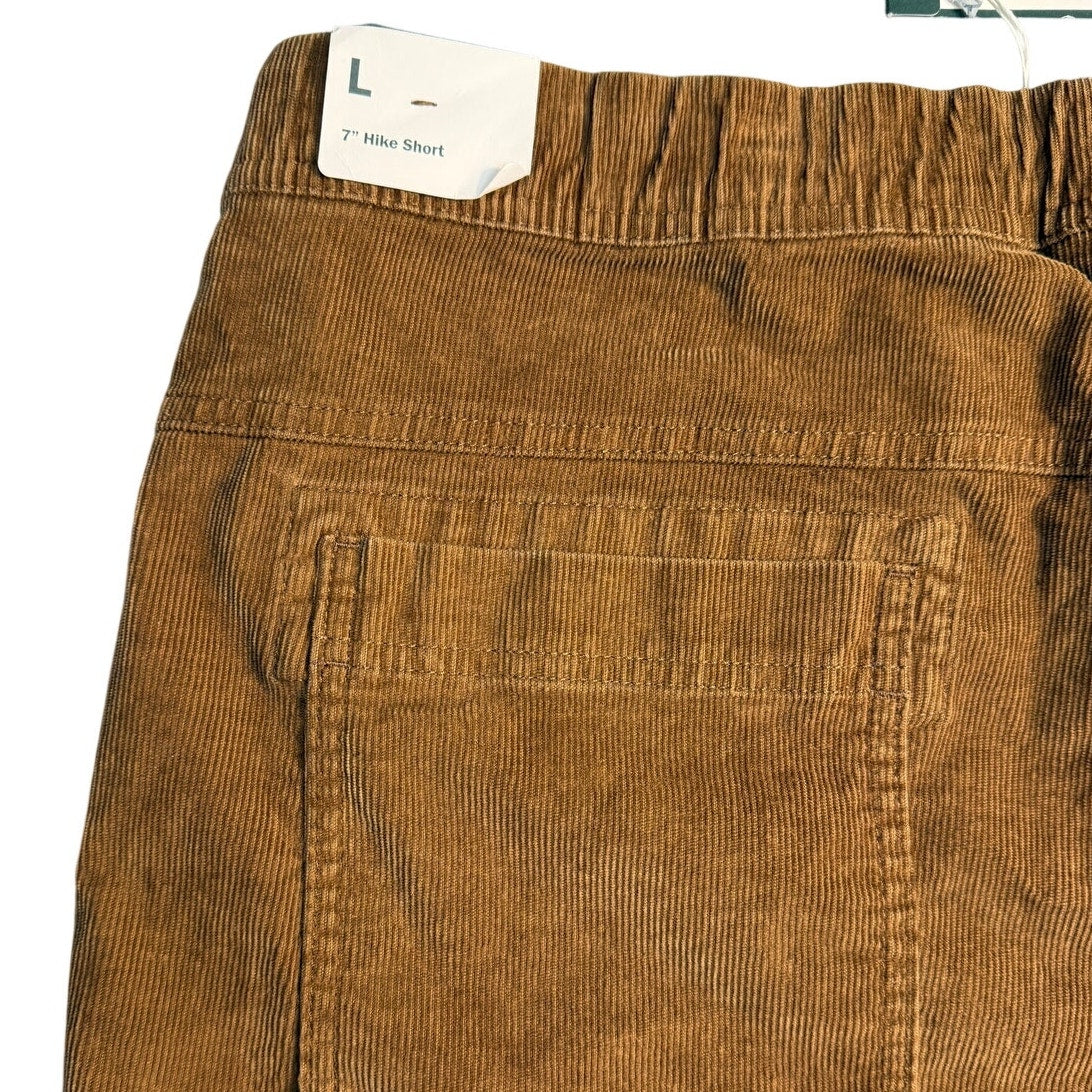 Men's Alpine Design Hike Corduroy Shorts in roasted coffee color, large size, featuring a comfortable fit and casual style.
