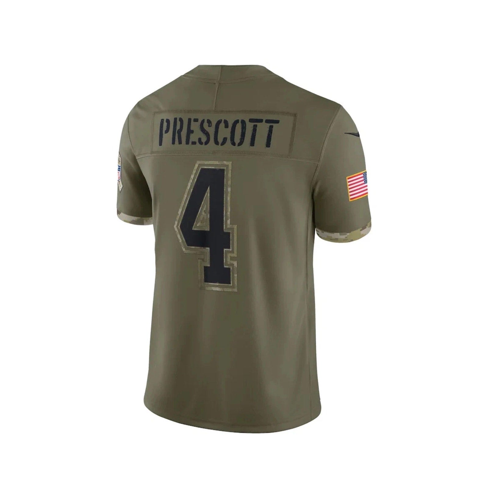 Nike Dallas Cowboys Dak Prescott #4 Salute to Service Jersey – Men's Medium – Green