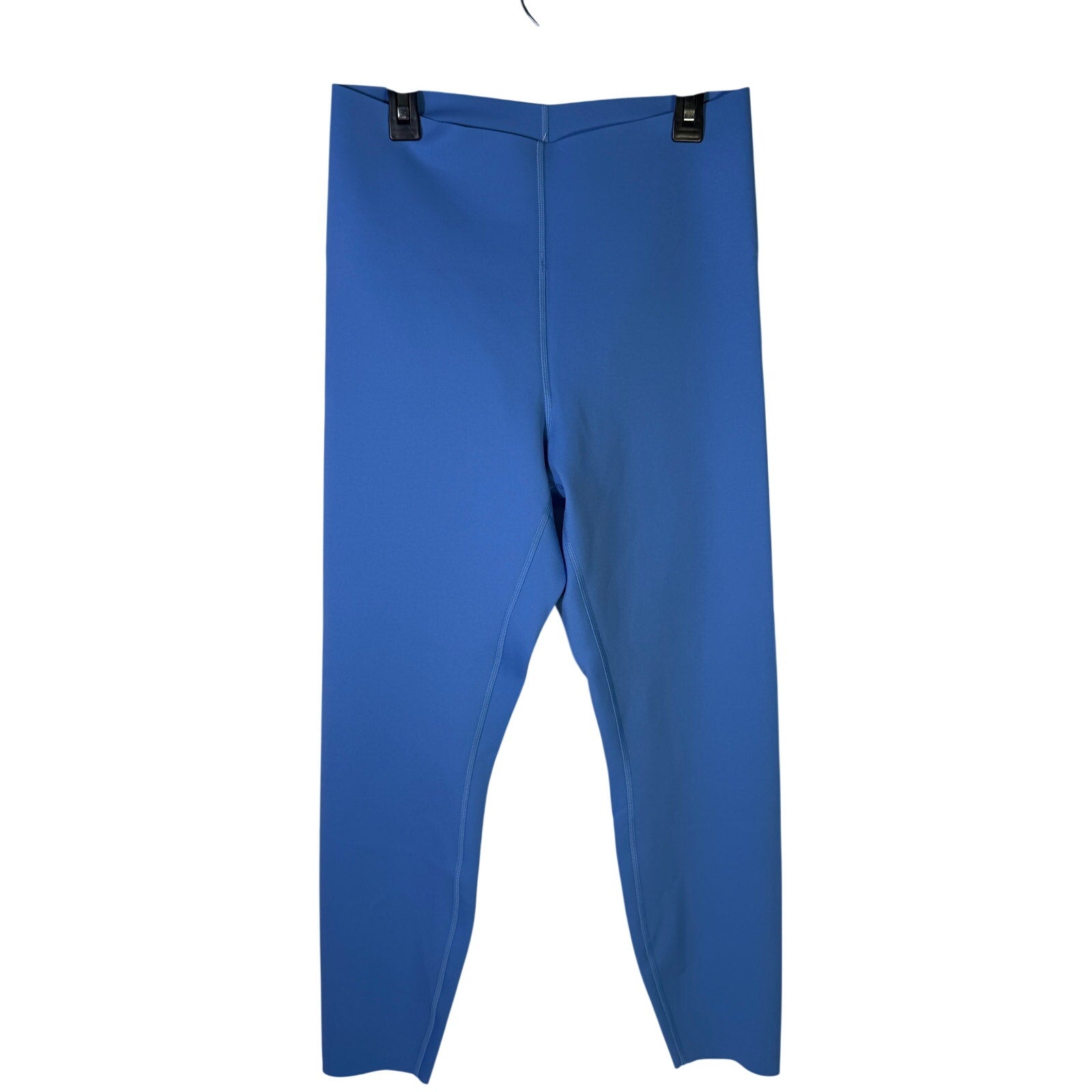 Lululemon Glow Up high-rise leggings in 25-inch pool party blue, size 10, shown on a model.