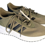Adidas Runfalcon 3.0 men's running shoes in olive green and black, featuring breathable mesh and supportive soles.