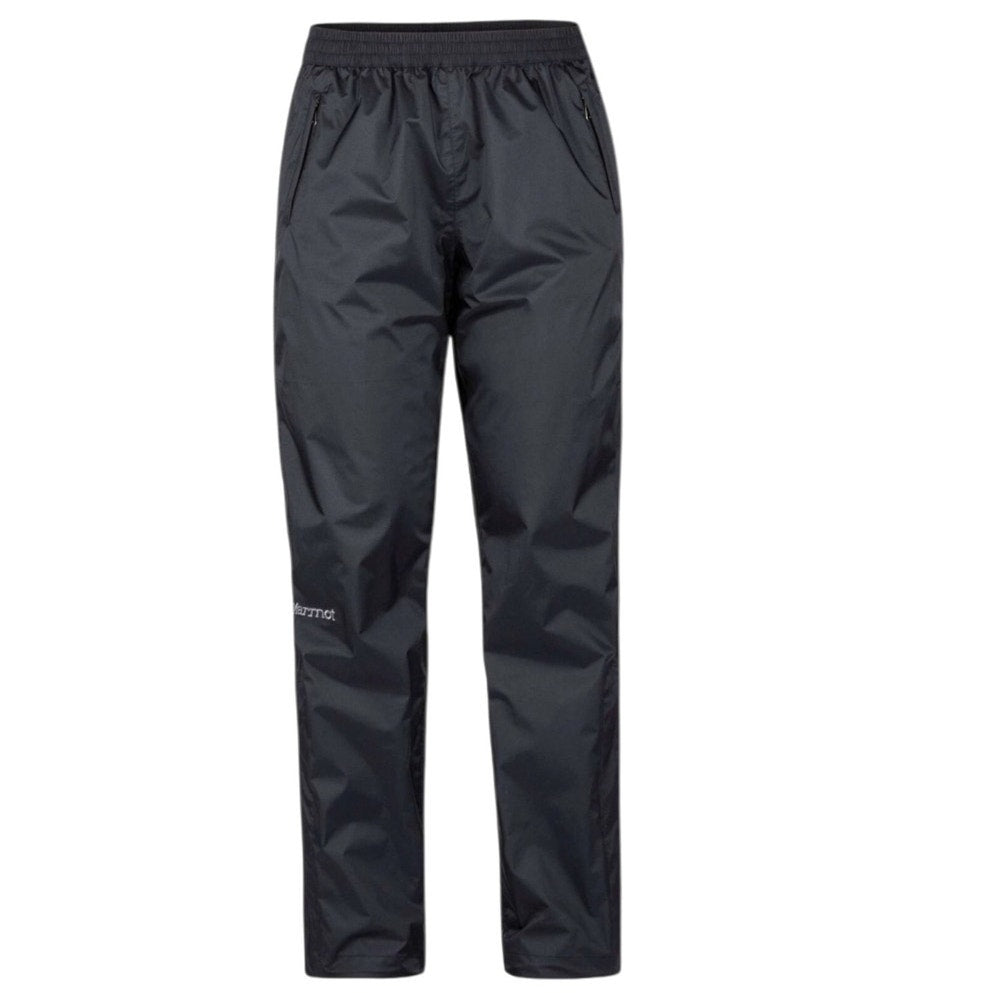 Men's Marmot waterproof rain pants in black, size XL, made with eco-friendly materials, designed for outdoor waterproof protection.