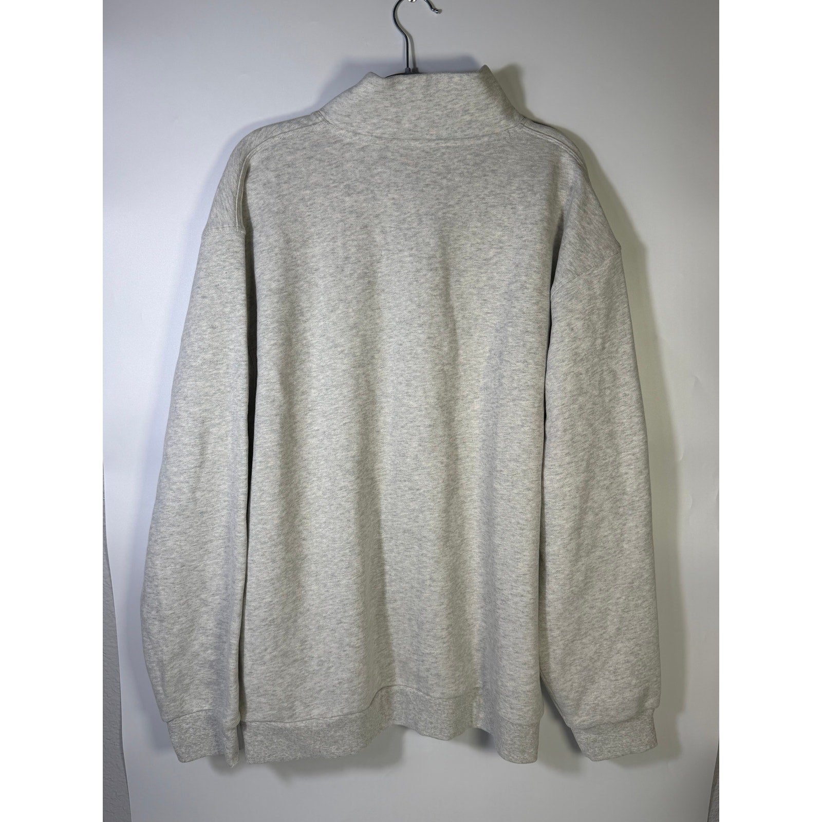 Lululemon Steady State Half Zip Sweatshirt in gray, oversized fit, XL size, casual style, front zipper, Chicago Weekend design.