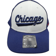Nike Chicago Cubs MLB Club Cap in white and navy, adult M/L size, stylish baseball hat with team logo.