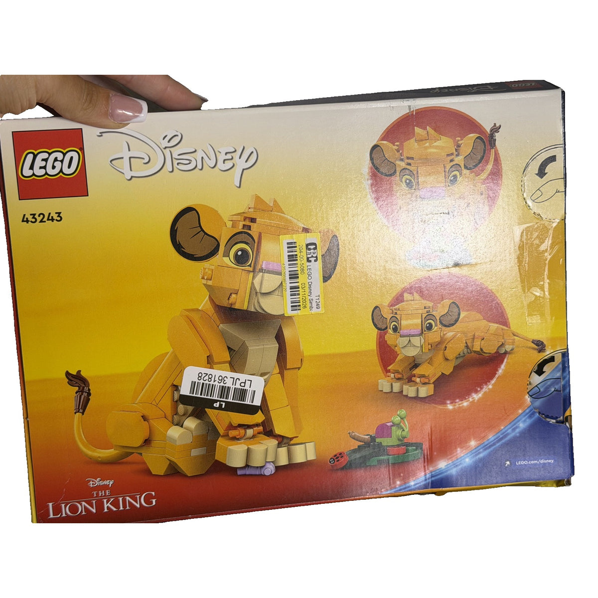 LEGO Disney Simba the Lion King Cub 43243 222 Pieces New in Box
