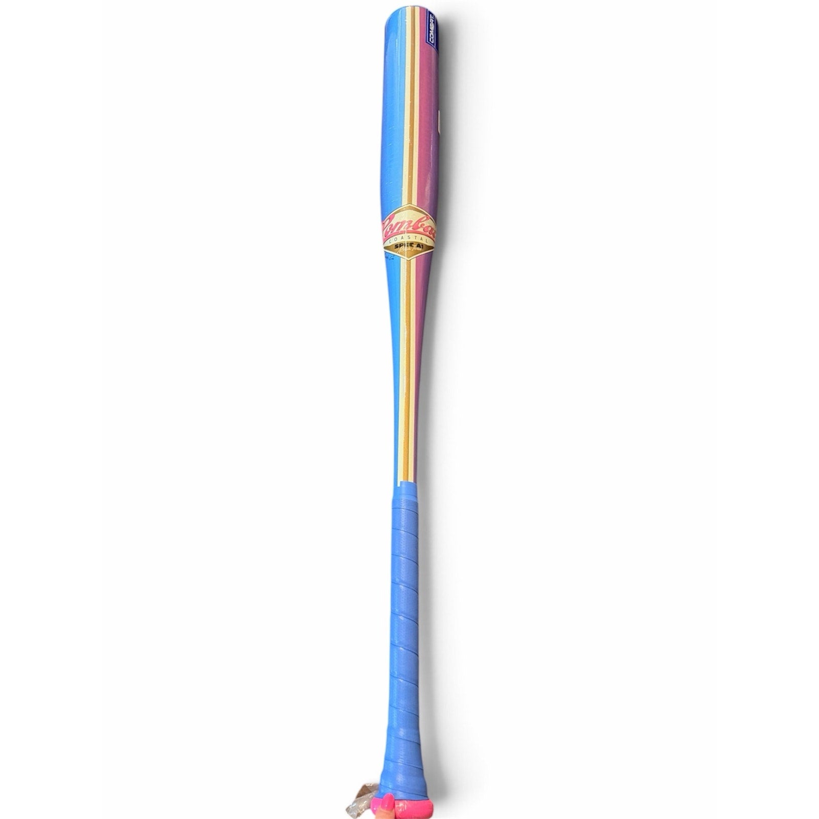 COMBAT Coastal Spec 1 BBCOR baseball bat, 33-inch, 30 oz, blue, designed for high school and college players.