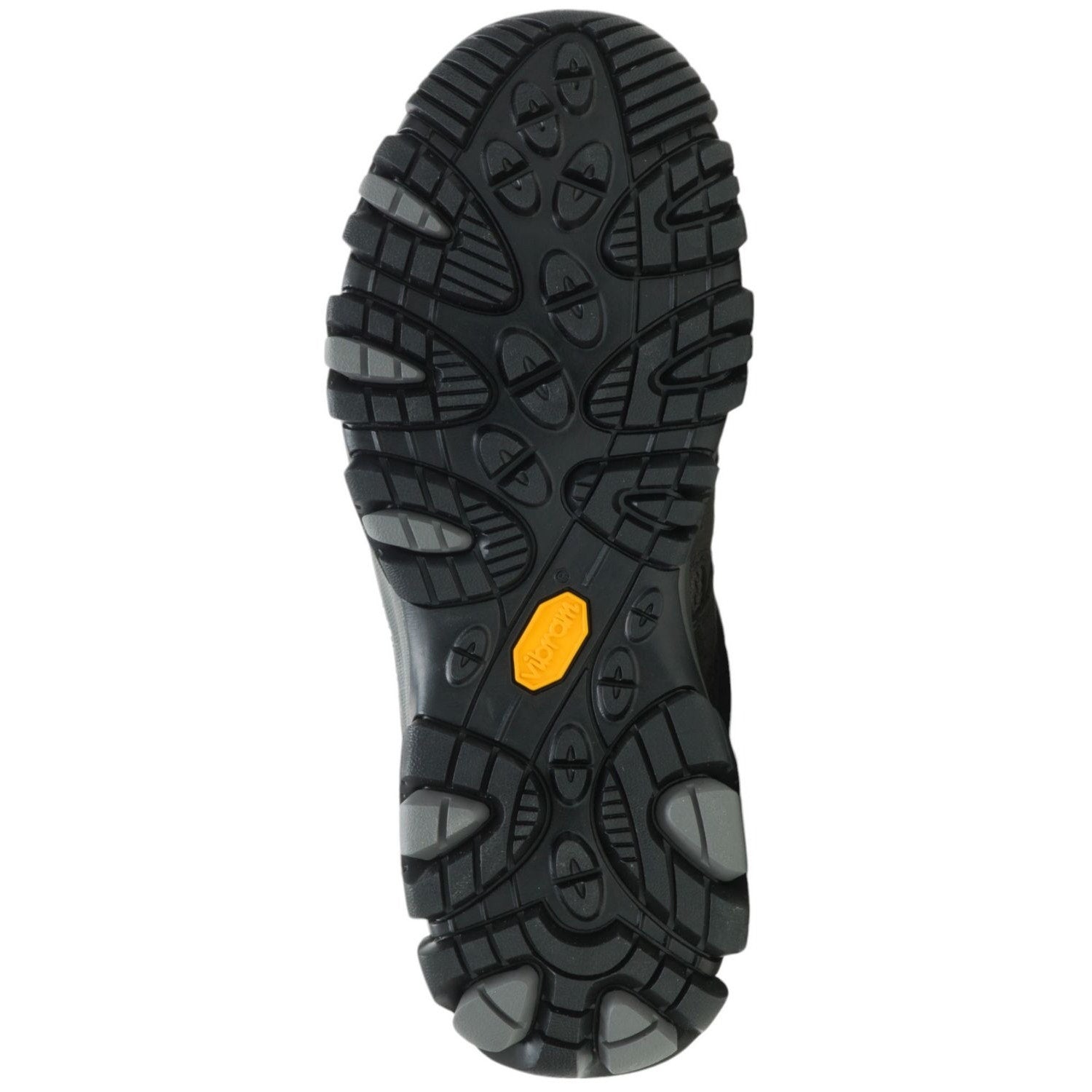 Merrell Moab 3 women's hiking shoes in blue, gray, and black color, size 8, featuring durable sneaker design and rugged outdoor style.