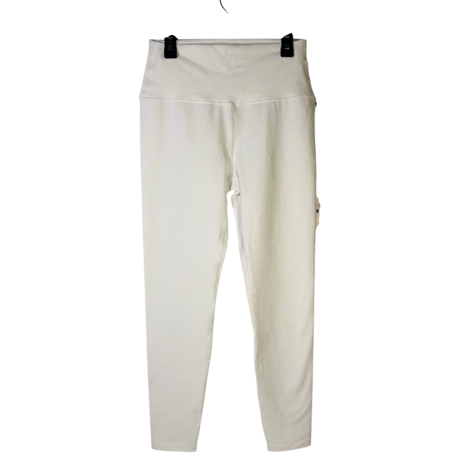 Alo Yoga white 7/8 high waist Airbrush leggings for women, large size, showing the snug fit and smooth fabric.
