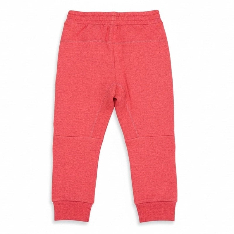 Red Nike Kids Tech Fleece Jogger Pants for ages 4-5, size 5, with elastic waistband and tapered fit, suitable for active children.