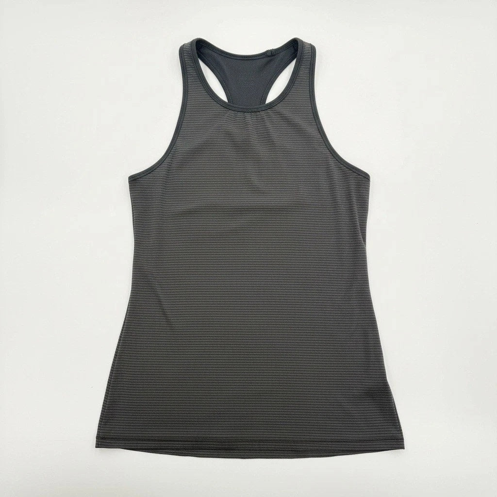 Lululemon Ruched Racerback Tank Women's 4 Gray Scrunch Back Yoga Athletic Top