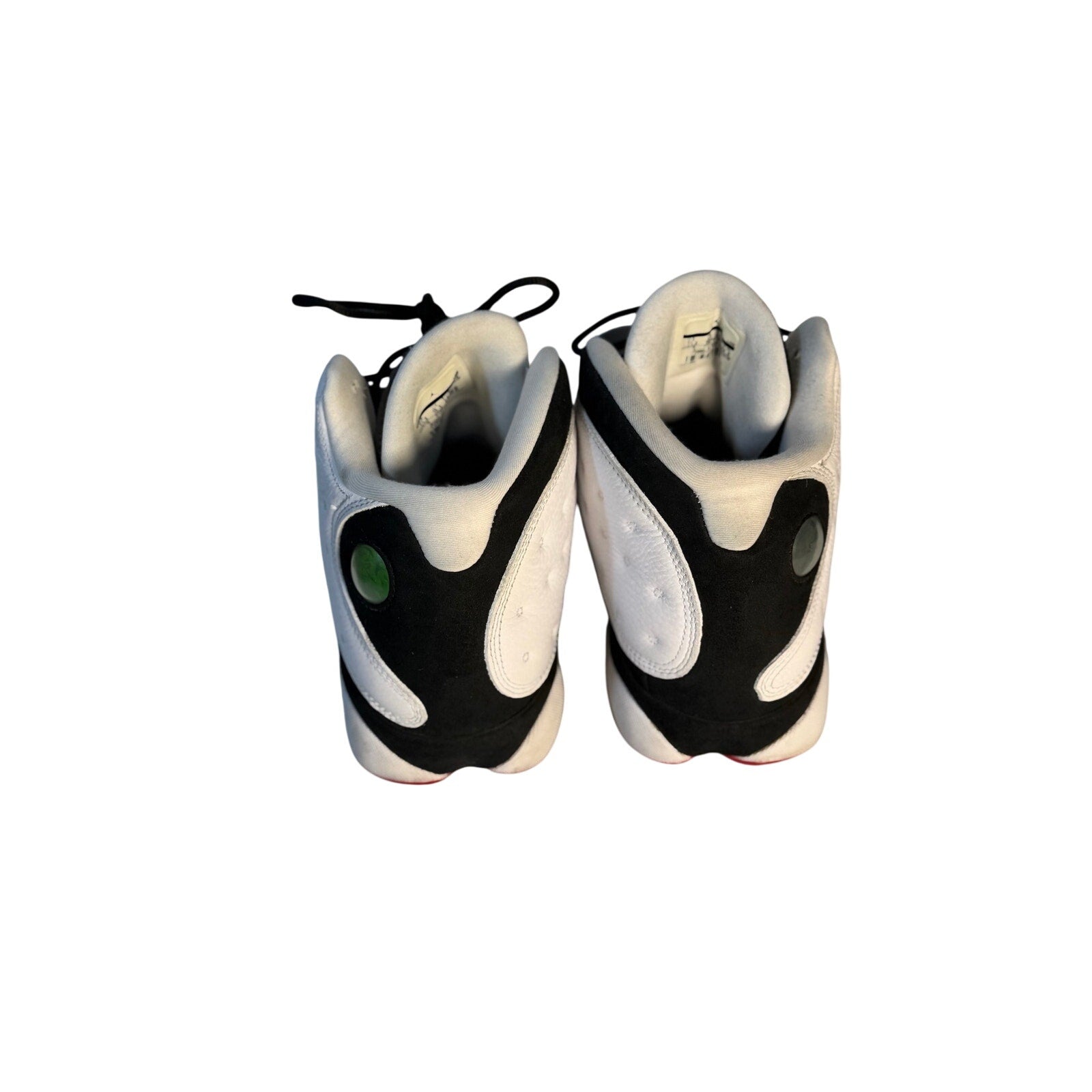 Black and white Air Jordan 13 Retro He Got Game men's athletic sneakers, US 11.5, featuring signature Jordan design and stylish details.