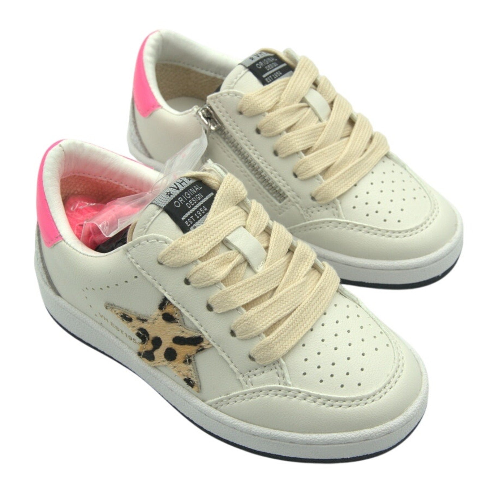 NIB Vintage Havana VHK White Leopard Multi Sneakers – Girls Size 11