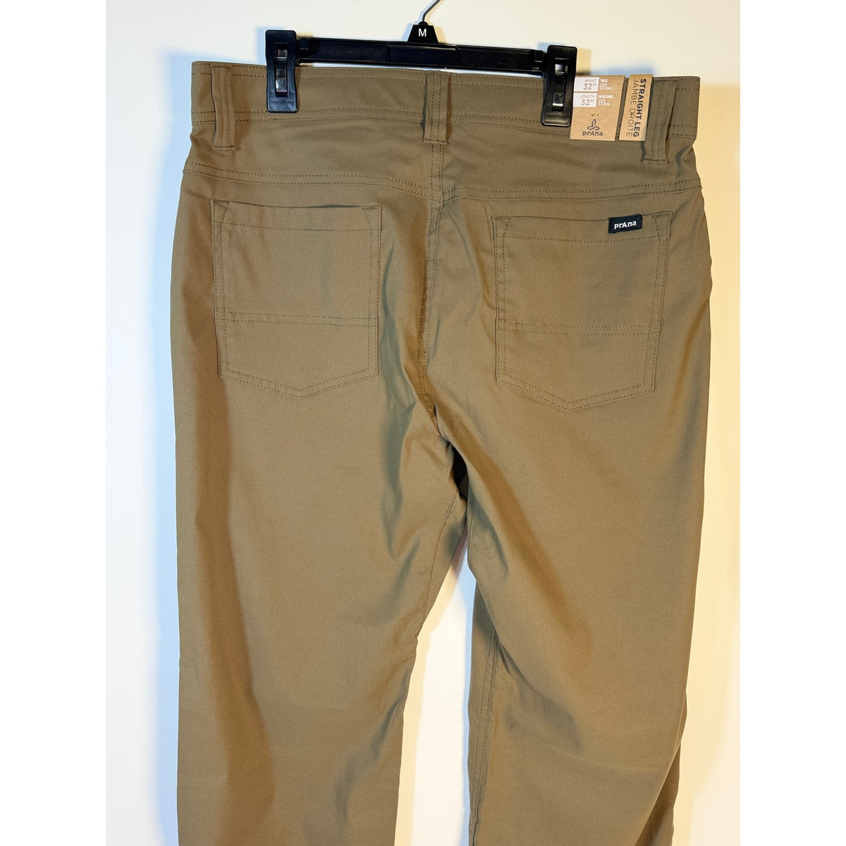 Men's prAna Brion Pants in Slate Green, standard fit with stretch, size 32x32, new with tags, casual and comfortable.