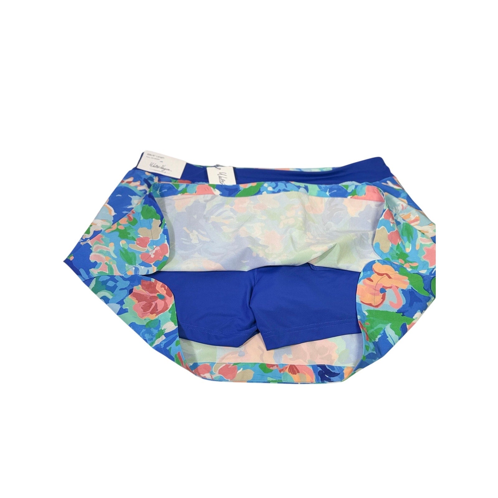 Walter Hagen women's floral pull-on golf skort in size 2XL, with a 16-inch length, featuring a colorful floral pattern.