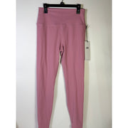 Alo Yoga 7/8 high-waist Airbrush leggings in pink Wild Rose, women's athletic pants with a snug fit and high-rise design.