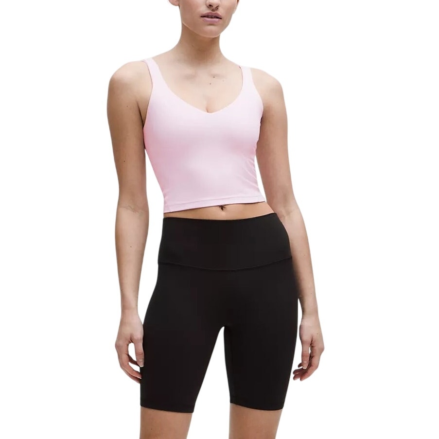 Pink Lululemon Align™ tank top for women, size 4, displayed flat with soft fabric and seamless design.