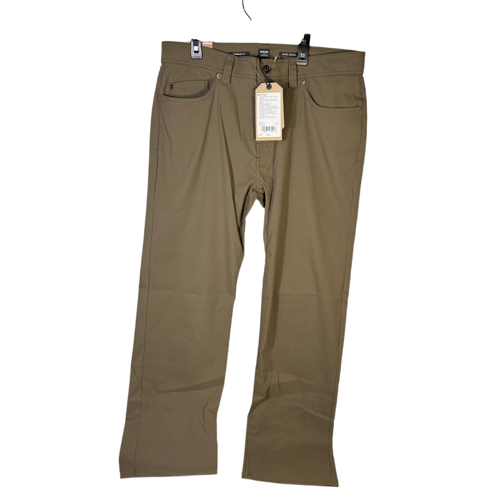 prAna Jamb Straight-Leg Pants Men’s 34x32 Brown NWT