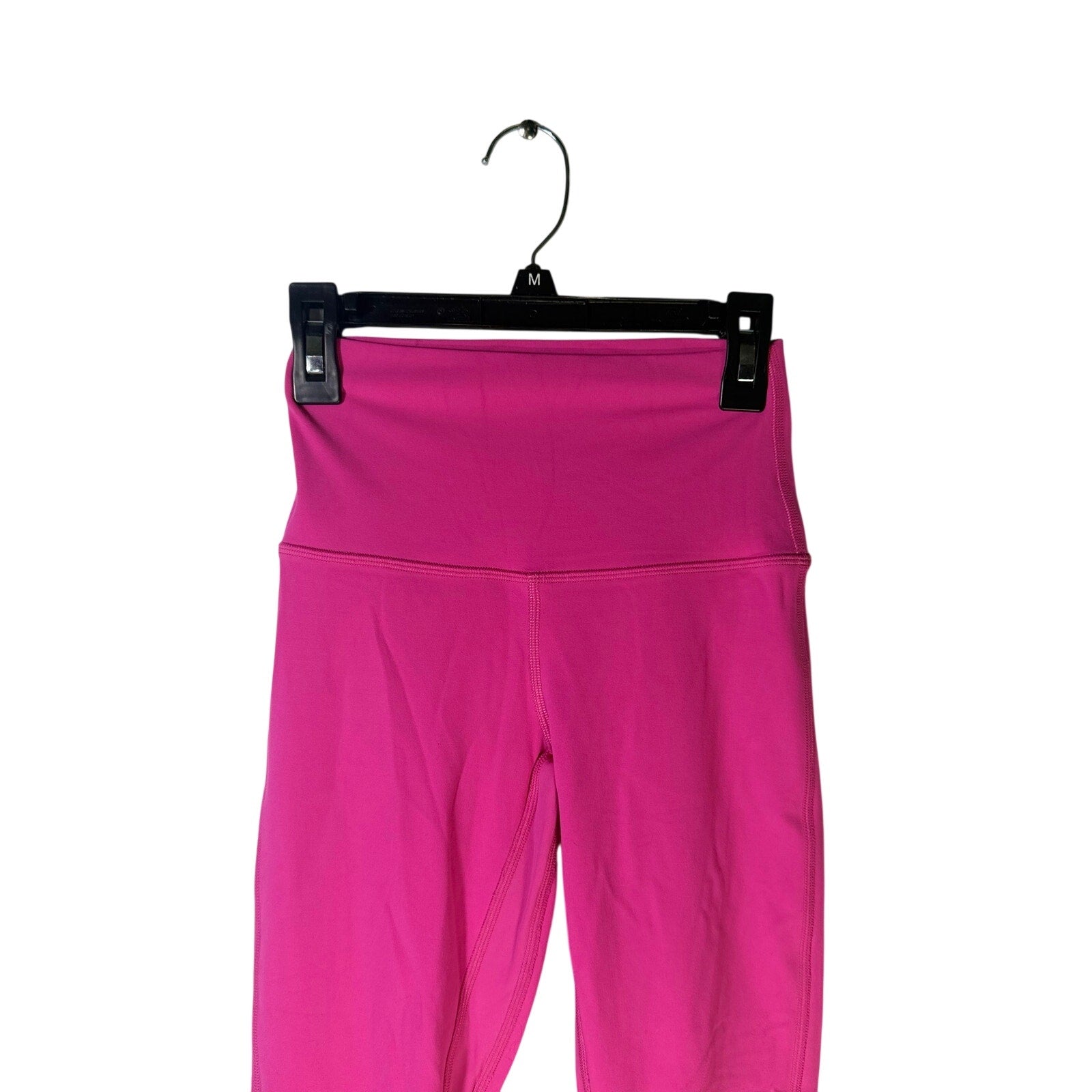 Pink Lululemon Wunder Under high-rise leggings for women, athletic pants, size 2, fitted and stretchy for active wear