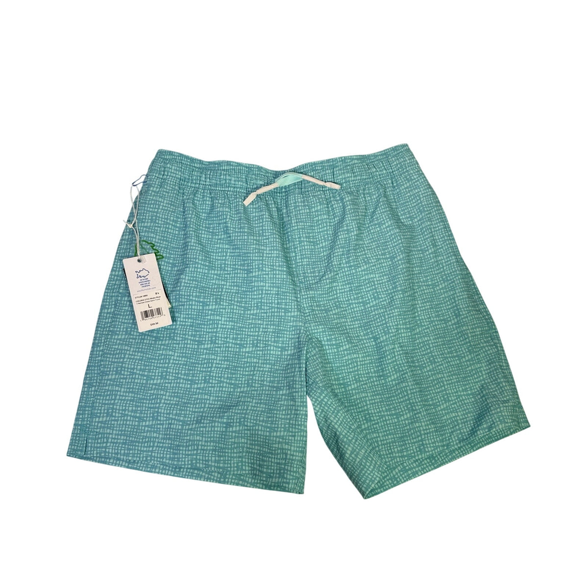 Southern Tide Boys Size Large Wake Blue Printed Performance Shorts NWT
