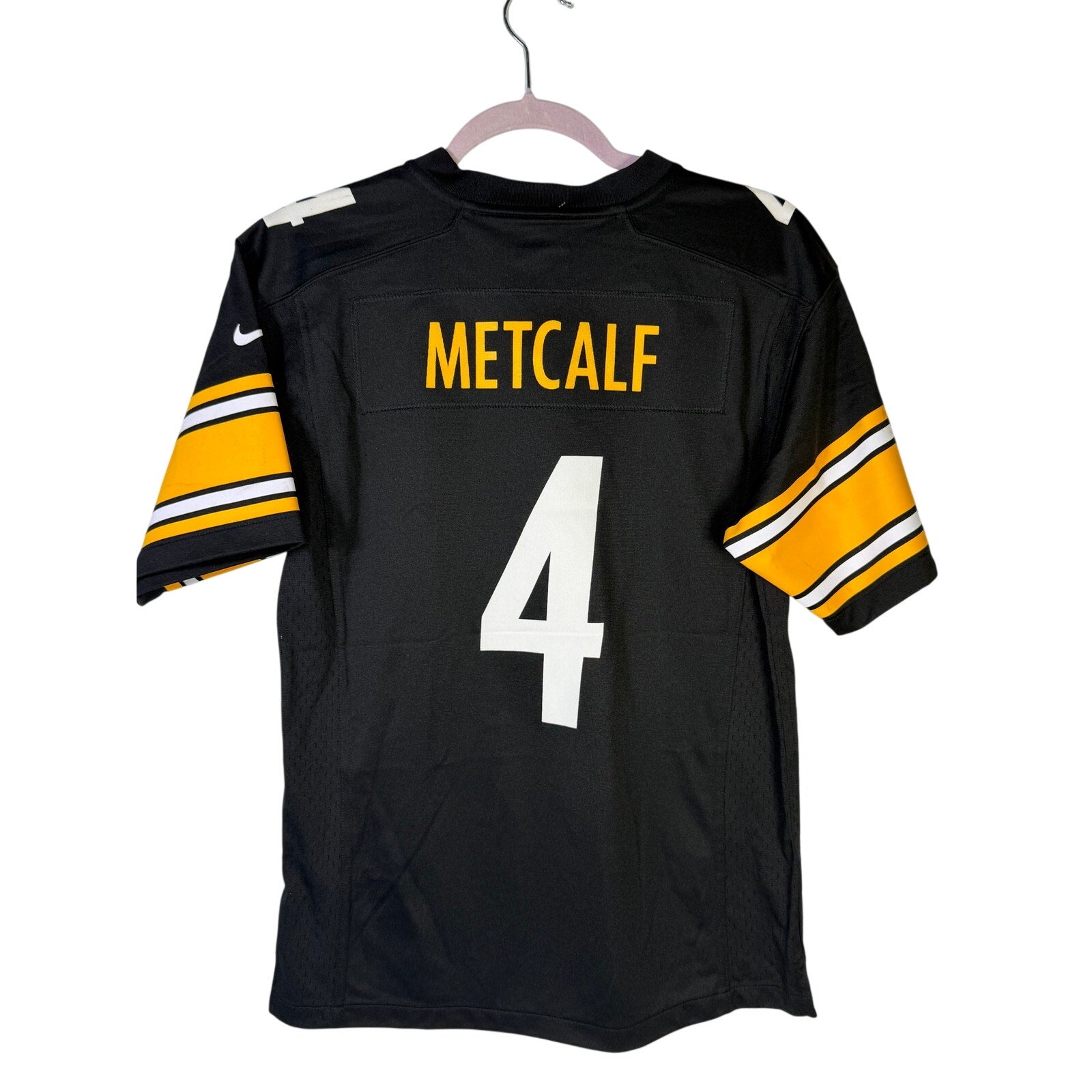 Nike Pittsburgh Steelers George Pickens #14 NFL game jersey for men, size large, black, new with tags.