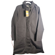 Nike Storm-FIT ADV long trench coat in black, women's small size, lightweight waterproof jacket with a sleek design.