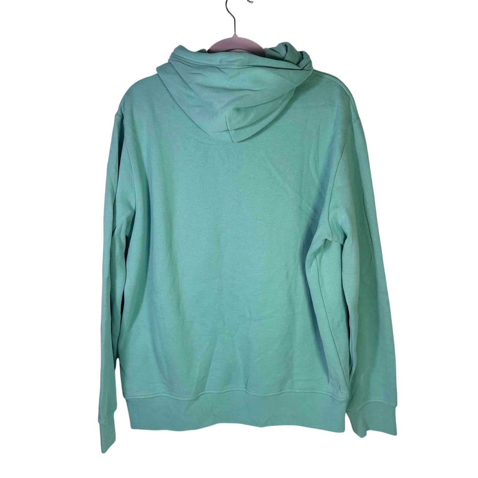 Green Polo Ralph Lauren men's classic fit logo hoodie, size L, with front embroidered logo and comfortable pullover design.
