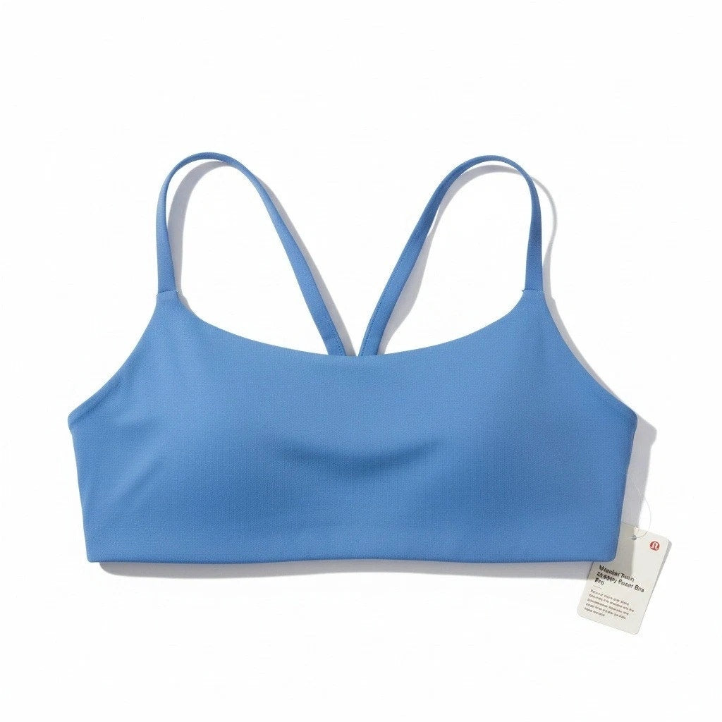 NWT Lululemon Wunder Train Strappy Racer Bra, A/B Cup "Pool Party" size 12