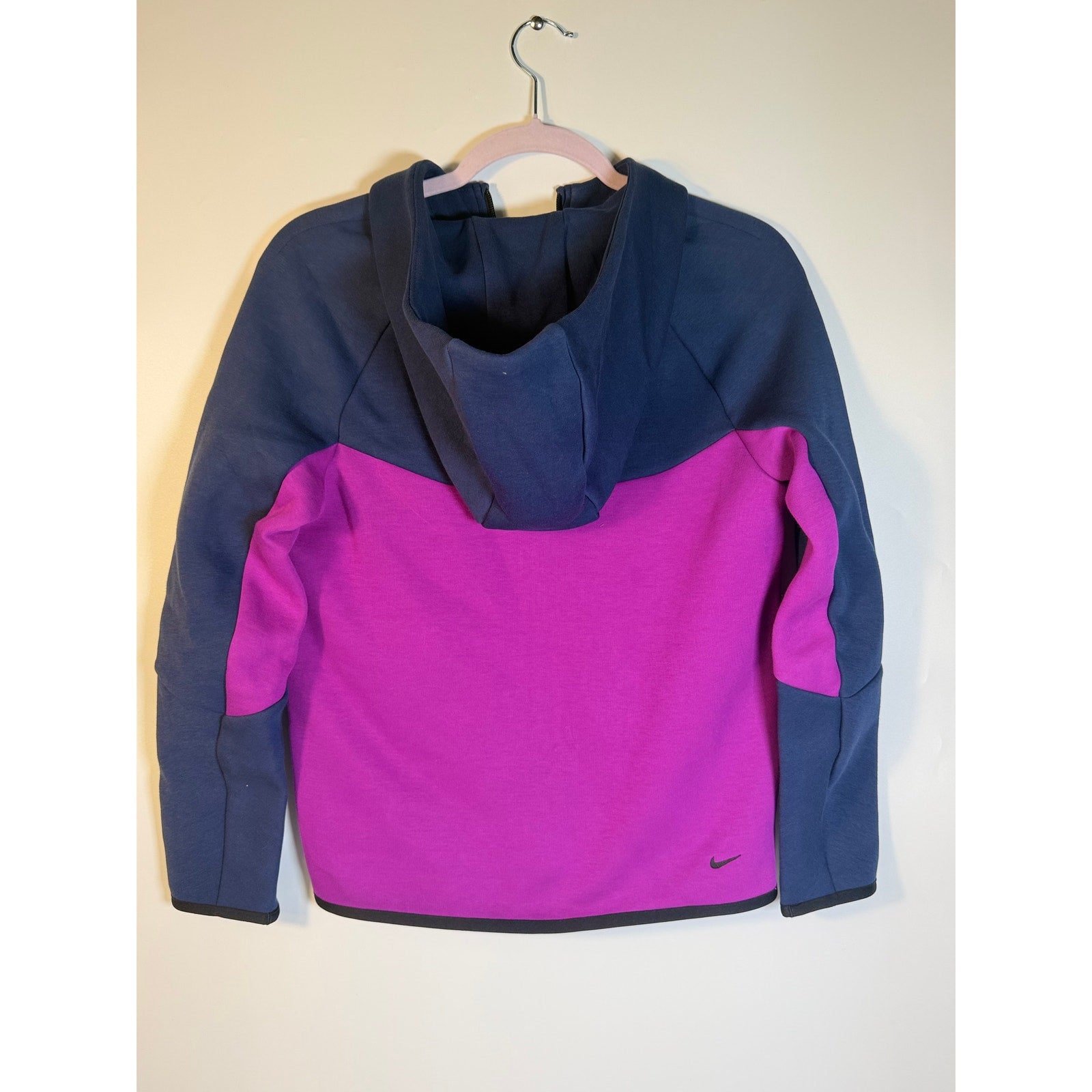 Nike Sportswear Tech Fleece kids hoodie, full zip, large size, purple and blue, soft fleece material, new with tags.