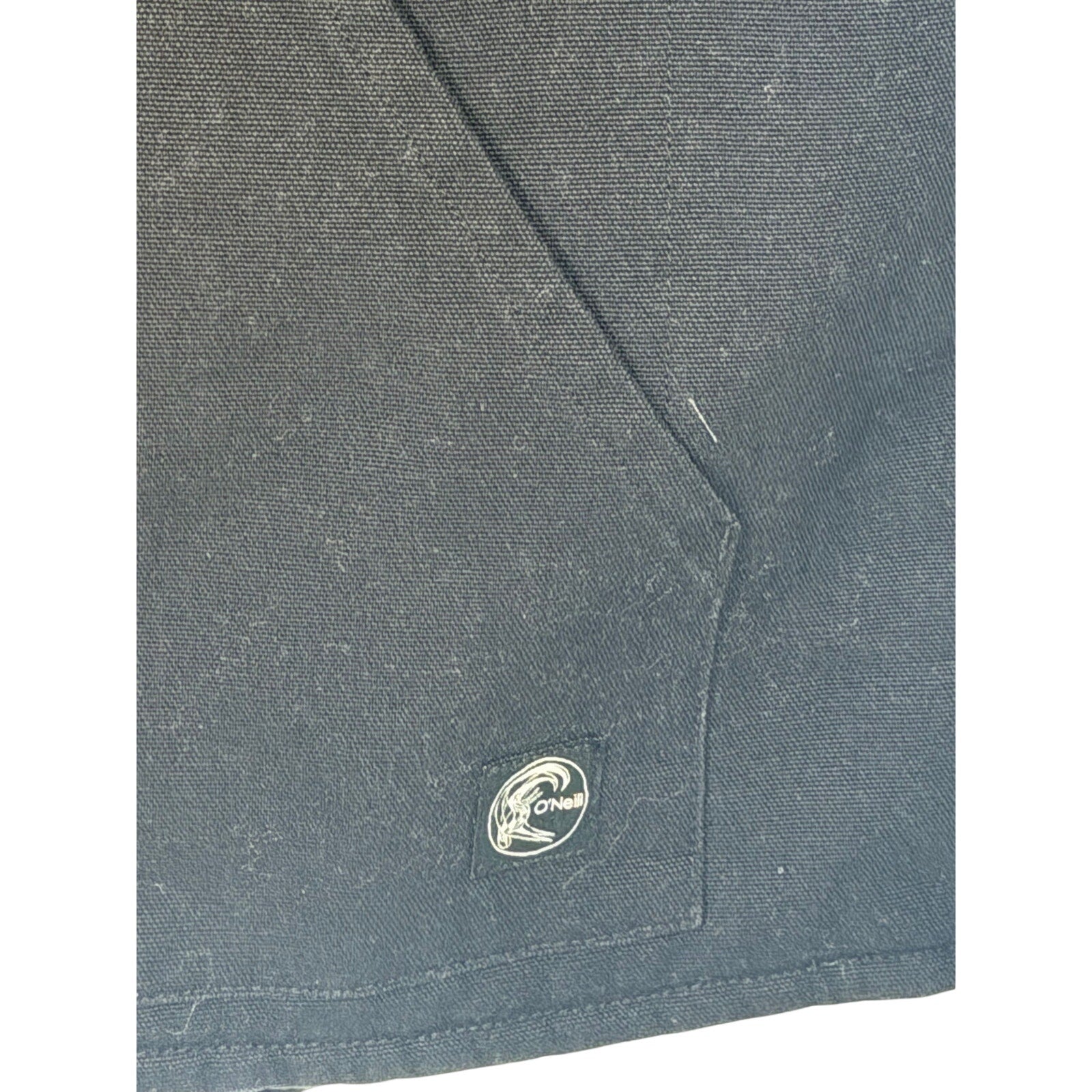 O'Neill men's OG Turner vest in black, full-zip design, size large, showing front view of the men's sleeveless vest.