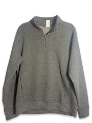 Men's VRST Recharge Lunar 1/4 Zip Pullover in Heather Charcoal Gray, size Large, showing the lightweight, casual fleece clothing.