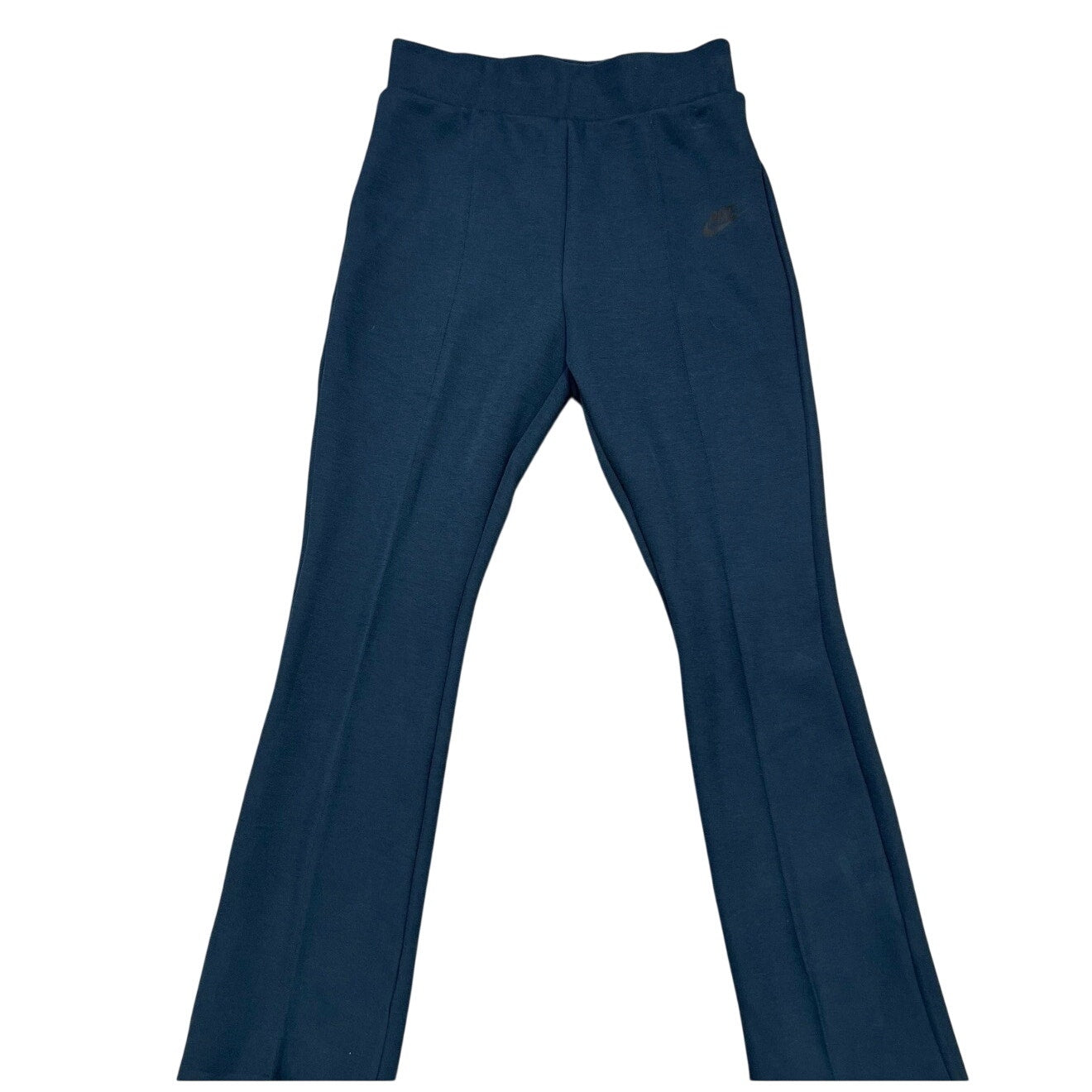 Nike Sportswear Tech Fleece high-waisted slim sweatpants for women in navy, size XXL, shown on a model.