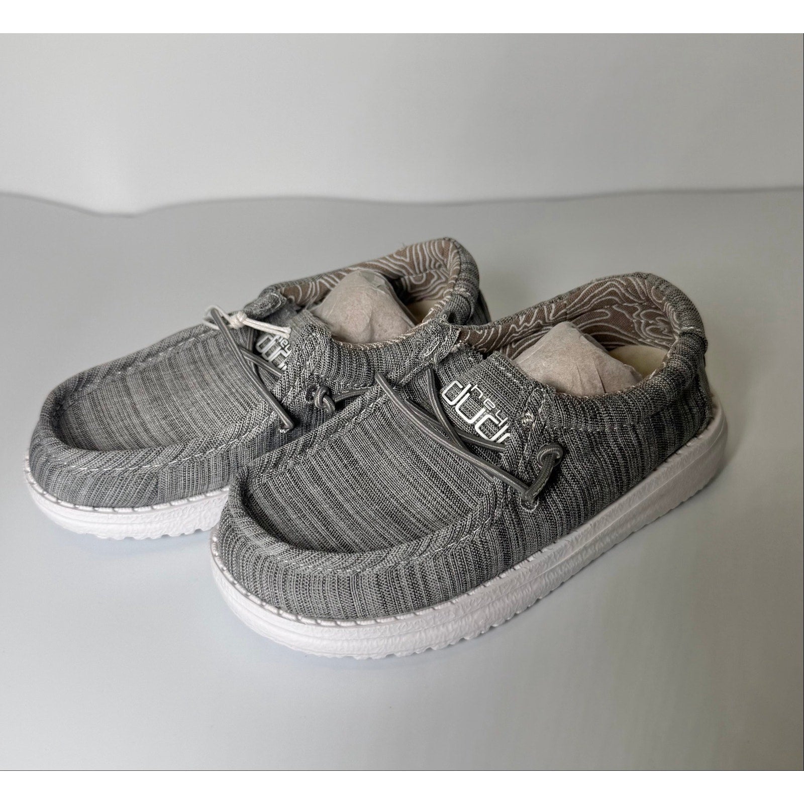Hey Dude Wally Youth Linen Shoes – Stone – Youth Shoes 9
