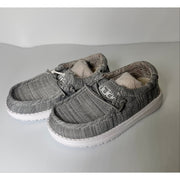 Hey Dude Wally Youth Linen Shoes – Stone – Youth Shoes 9