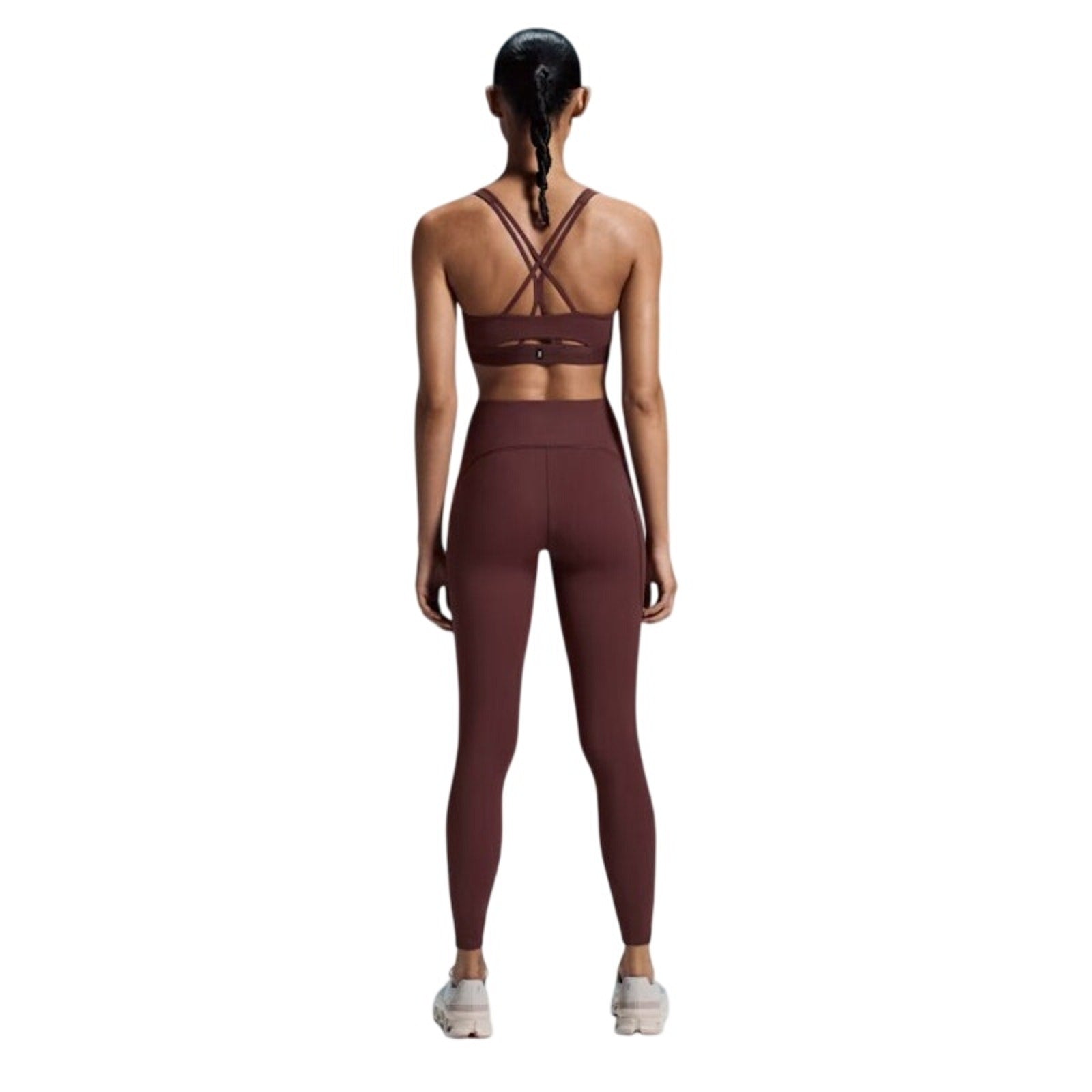 On Cloud women's movement tights in mulberry, XS long leggings with a sleek, fitted design for active wear and comfort.
