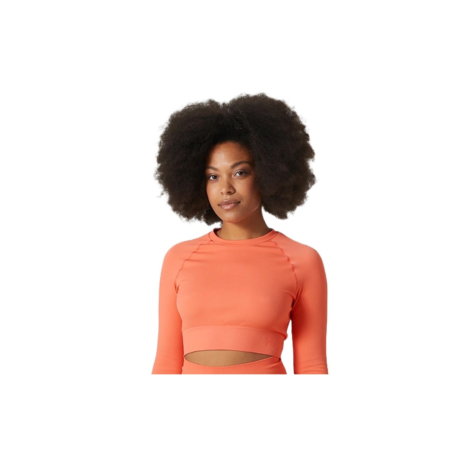 Youth Helly Hansen long sleeve T-shirt in peach, size large, featuring casual comfortable fit and soft fabric.