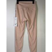 Pink Quartz Alo Yoga 7/8 high waist airbrush leggings for women, small size, shown laid flat with smooth fabric and comfortable fit.