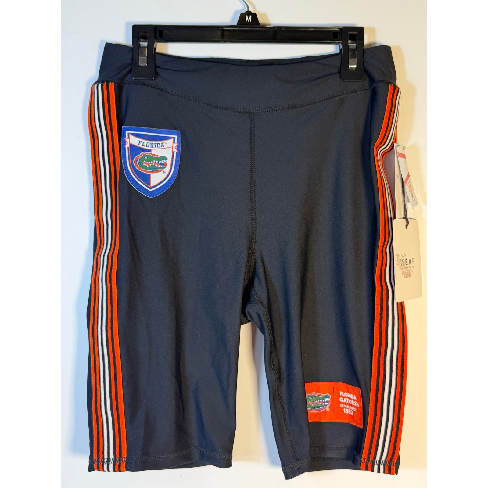 Wear by Erin Andrews Florida Gators navy biker shorts for women, small size, featuring Gators logo and athletic style.