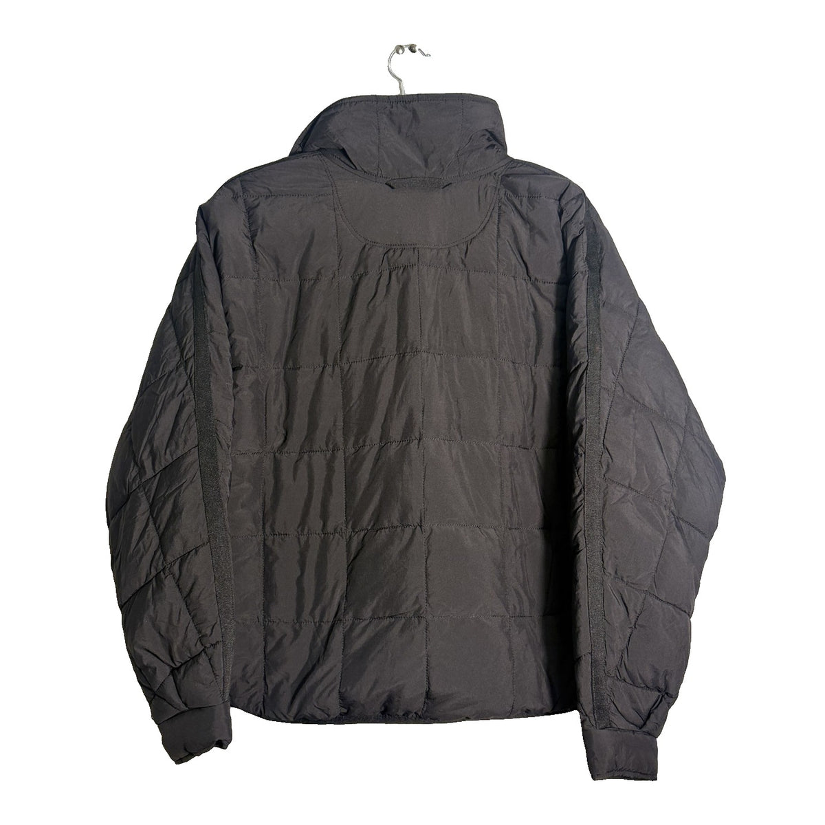 Black Free People Movement Pippa packable puffer jacket with PrimaLoft insulation, women's XS, lightweight and insulated outdoor jacket.