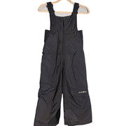 Outdoor Gear toddler snow pants, black insulated ski bib overalls, size 5, suitable for winter outdoor activities.