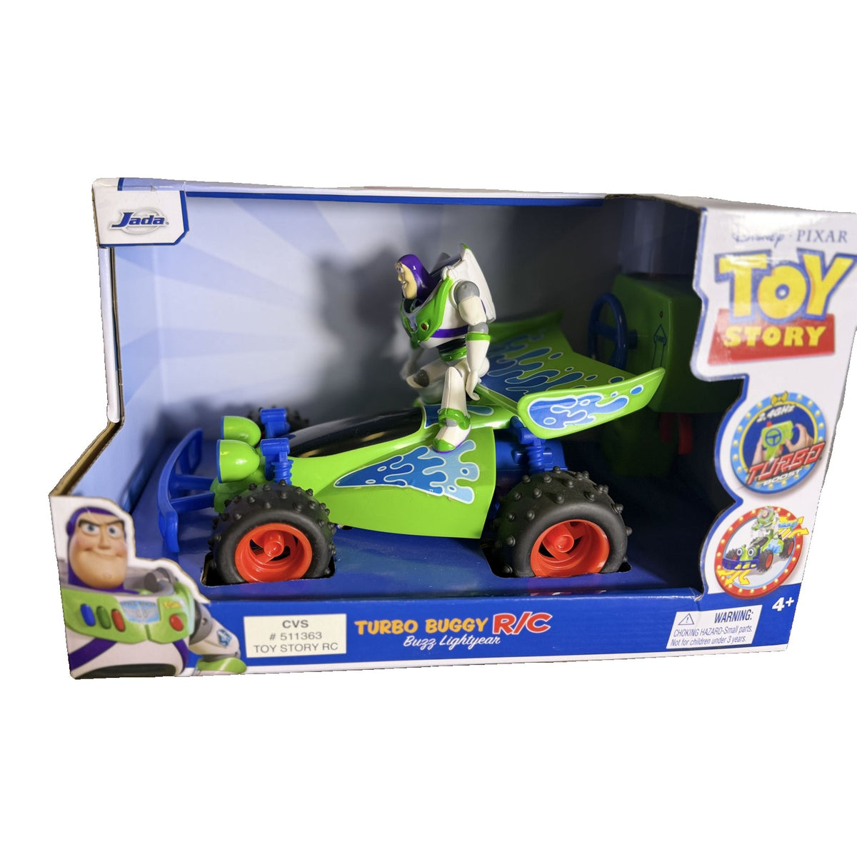 Jada Disney Pixar Toy Story Turbo Buggy R/C Buzz Lightyear 2.4GHz Remote Control Car New in Box